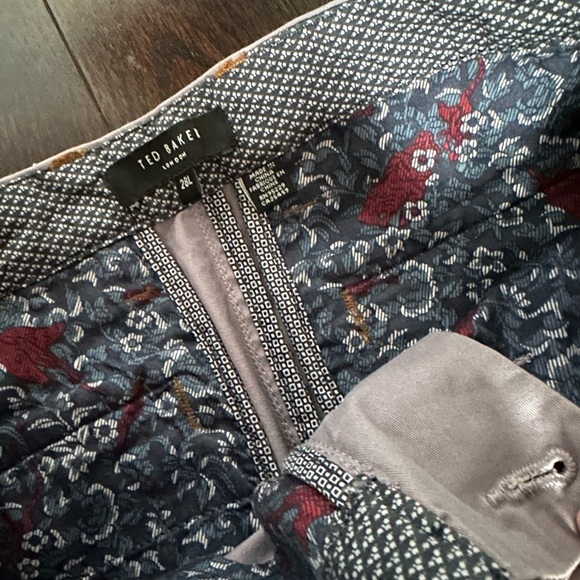 Ted Baker Men's Light Grey Purple Chinos | NWOT | 28L - Picture 6 of 10